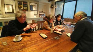 作業後、コヒーブレーク